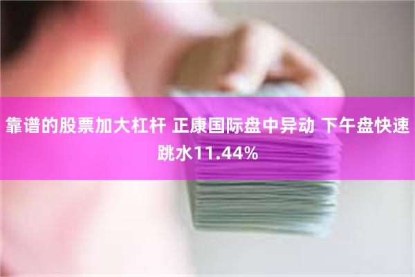 靠谱的股票加大杠杆 正康国际盘中异动 下午盘快速跳水11.44%