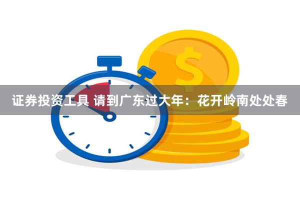 证券投资工具 请到广东过大年：花开岭南处处春